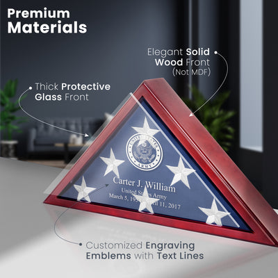 Personalized Flag Case for American Veteran Burial Flag 5x9 Feet