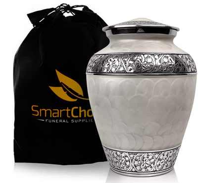 Cremation Urn for Human Ashes White