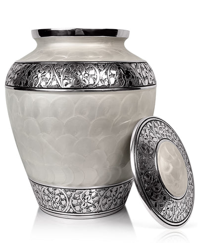 Cremation Urn for Human Ashes White