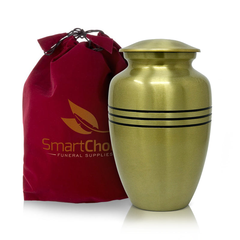 SmartChoice Classic Gold Urns with 3 Lines design