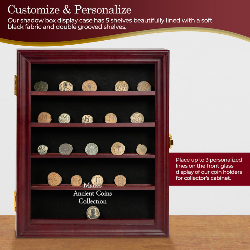 Personalized Military Coin Display Case & Medal Display