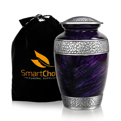 Personalized Cremation Urn for Human Ashes – Purple