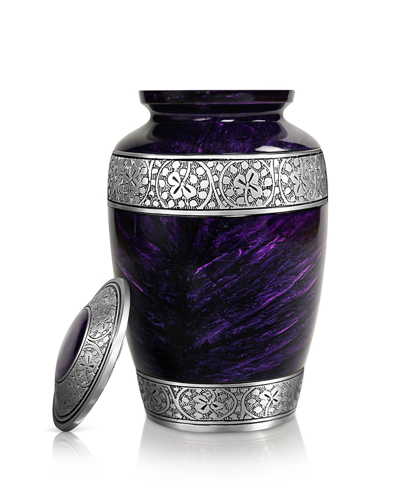 Personalized Cremation Urn for Human Ashes – Purple