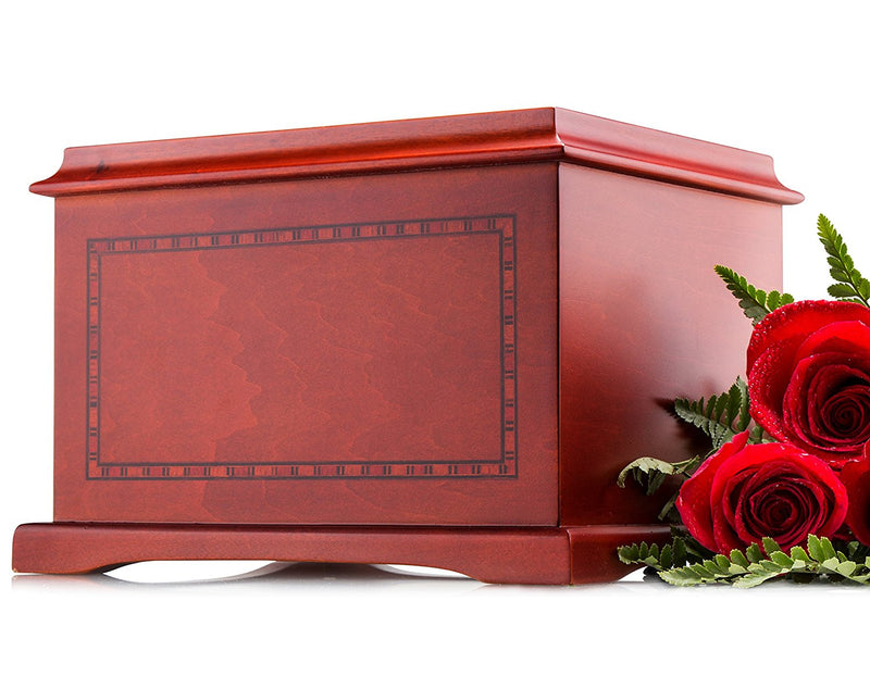 Adult - Wood Human Funeral Cremation Urn for Human Ashes