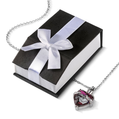 Cremation Urn Necklace for Ashes "With Beautiful Gift Box" Urn Pendant Cremation Jewelry (Purple)
