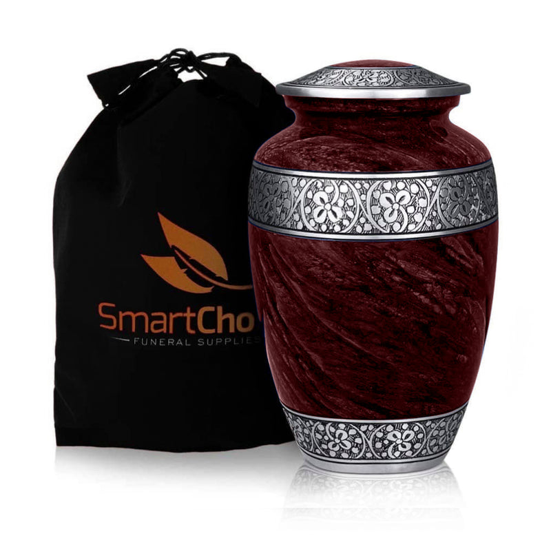 Cremation Urn Human Ashes - Memorial Urn (Red)